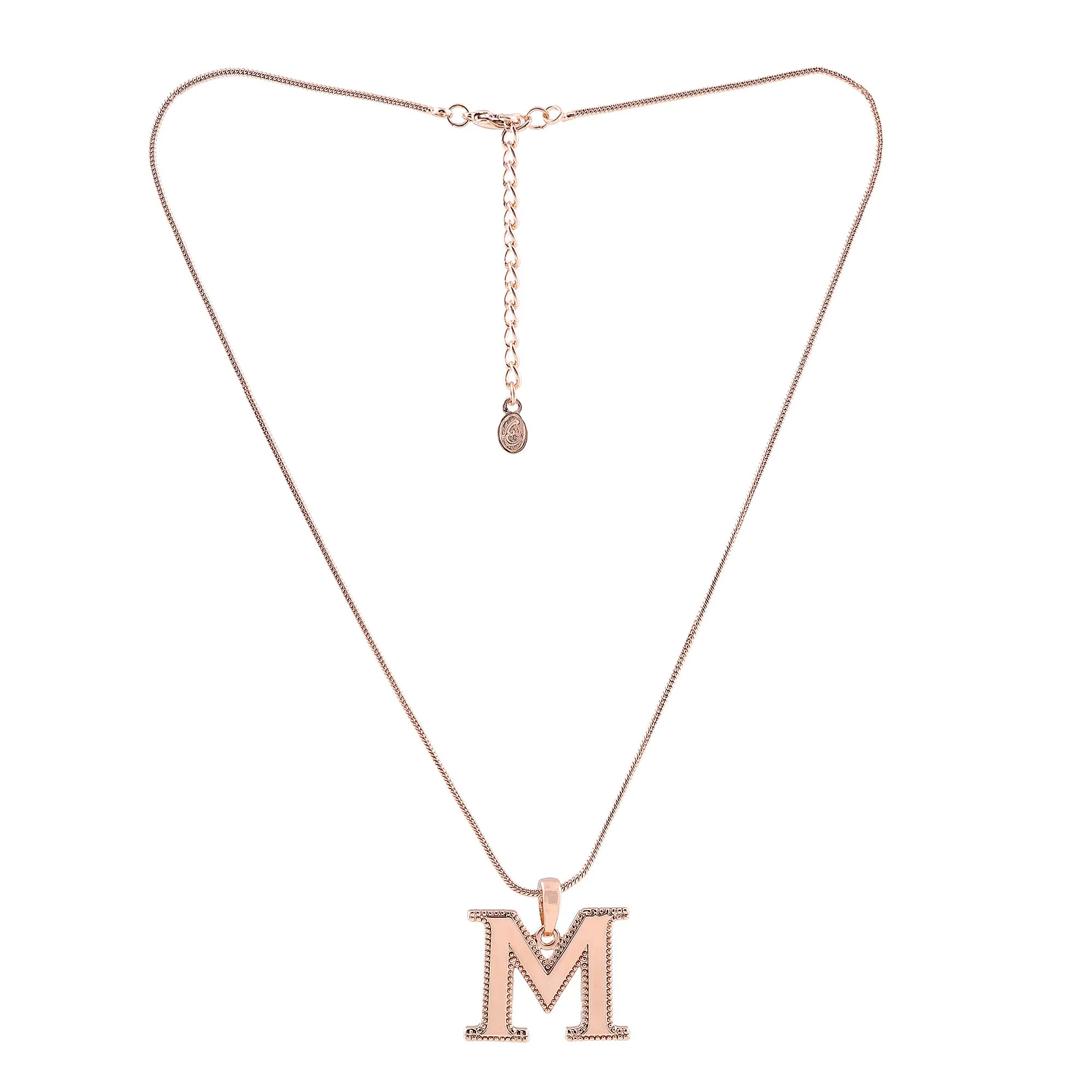 Estele - Charm "M" Rosegold plated Pendant