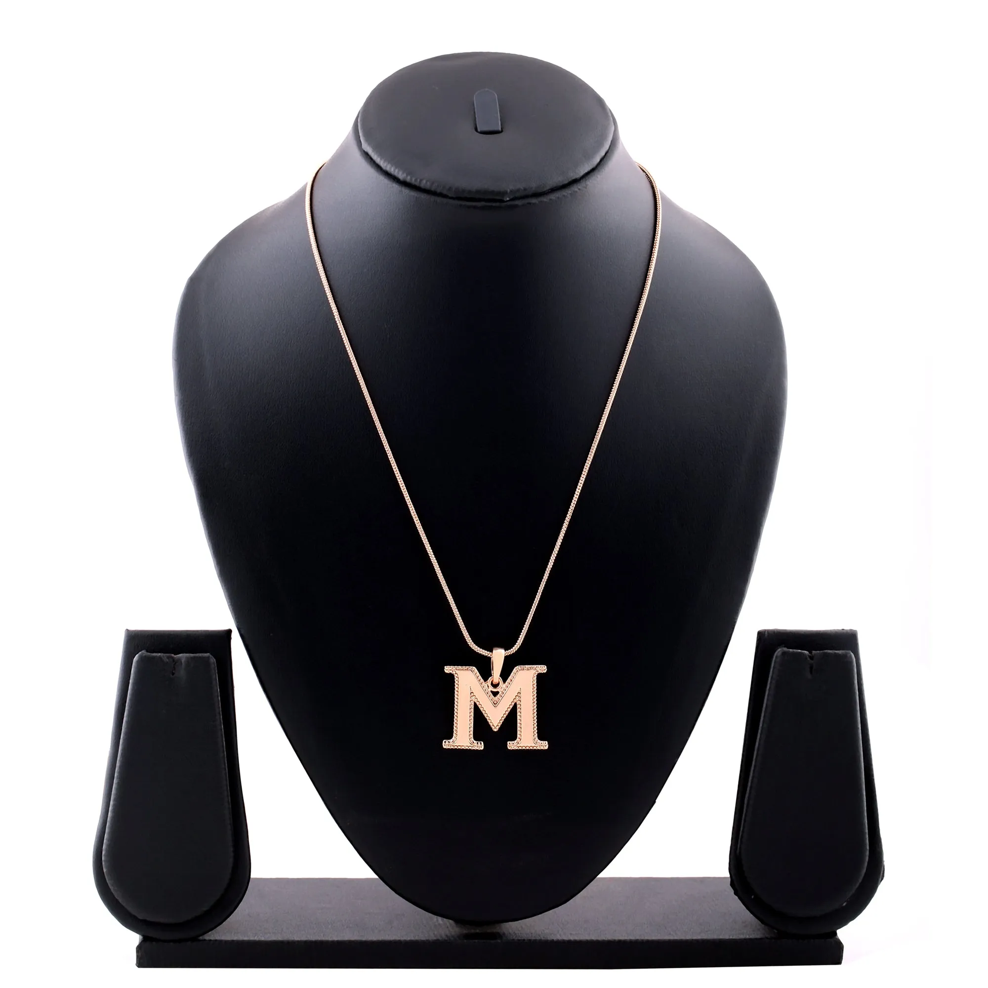 Estele - Charm "M" Rosegold plated Pendant