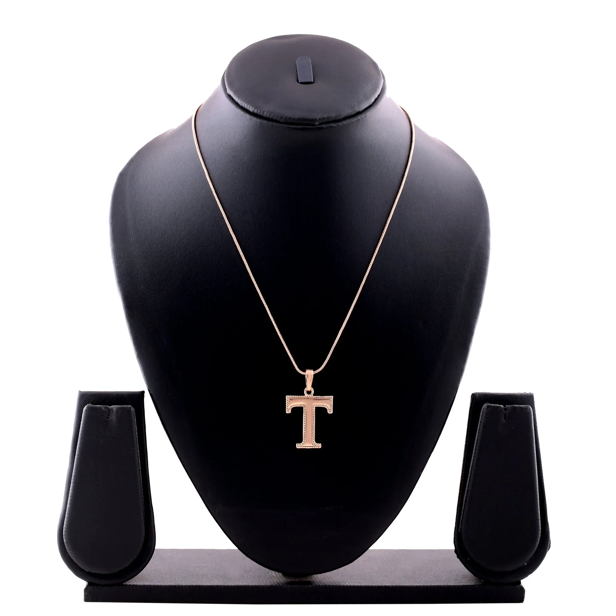 Estele - Charm "T" Rosegold plated Pendant