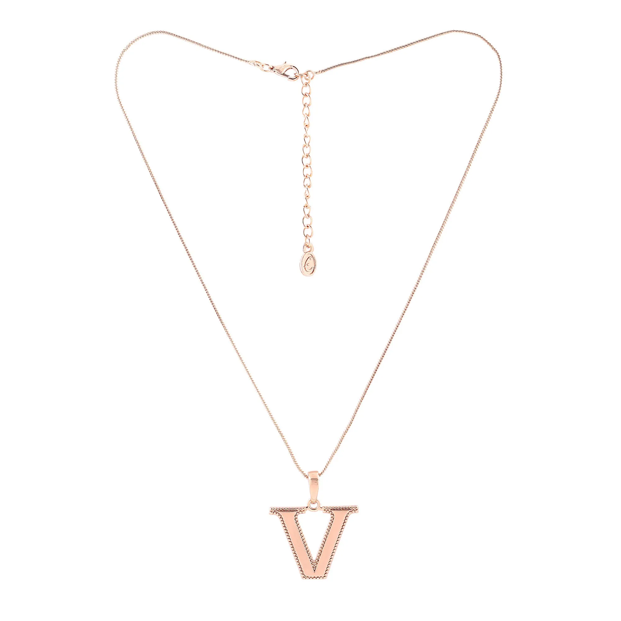 Estele - Charm "V" Rosegold plated Pendant