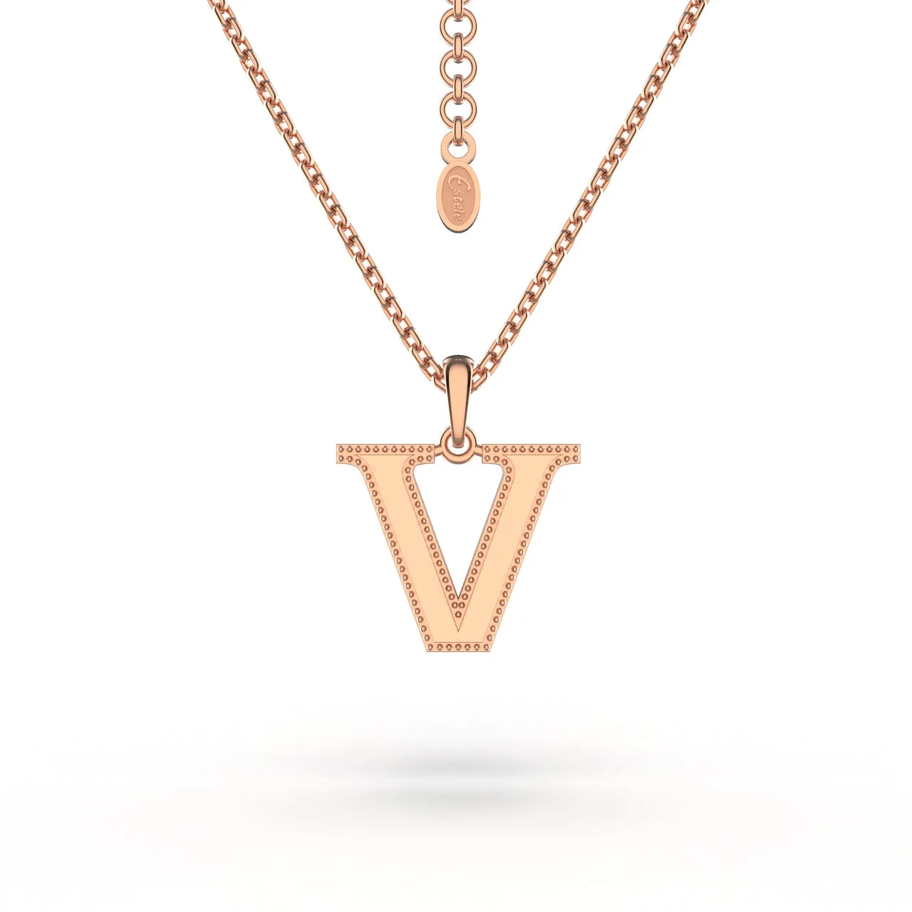 Estele - Charm "V" Rosegold plated Pendant