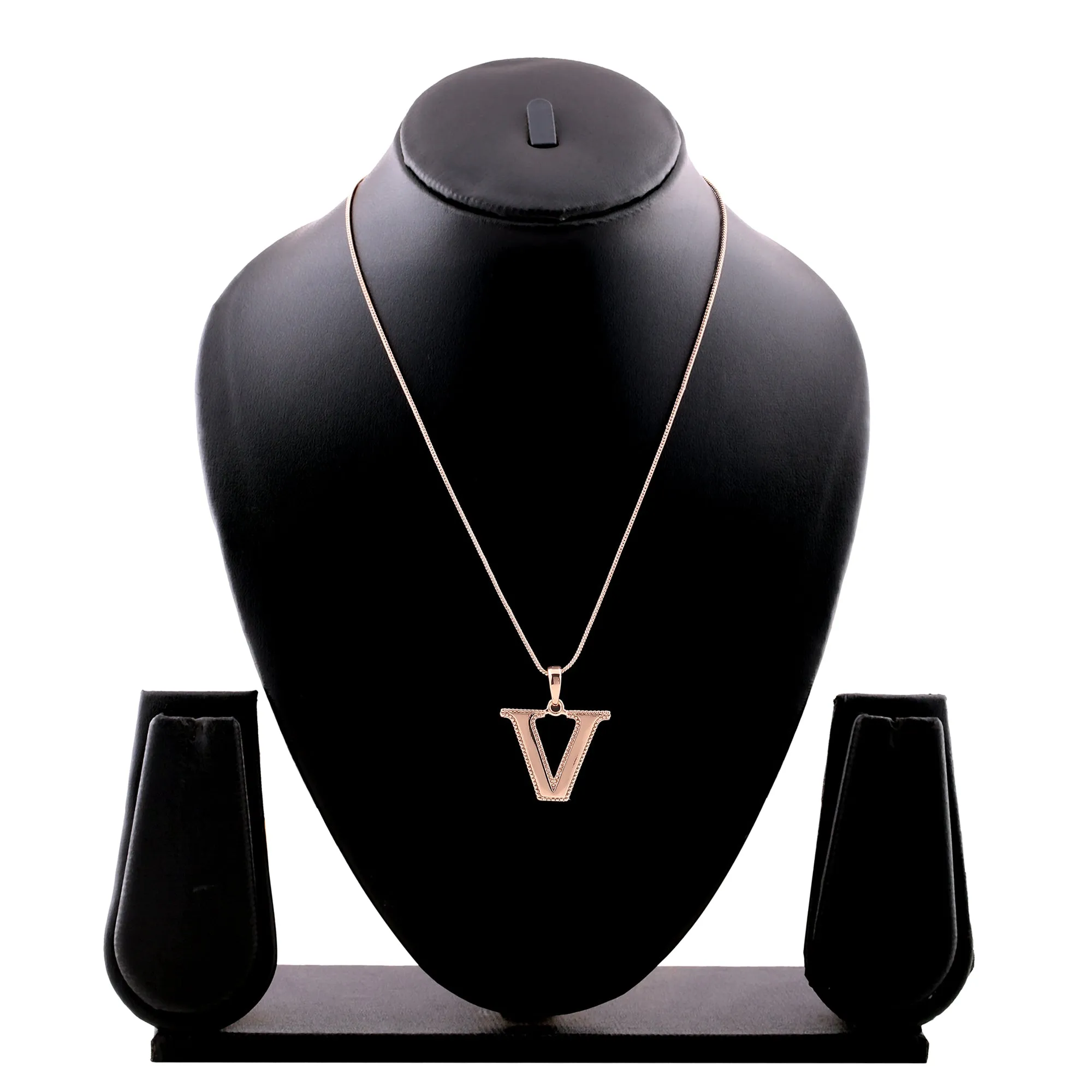 Estele - Charm "V" Rosegold plated Pendant