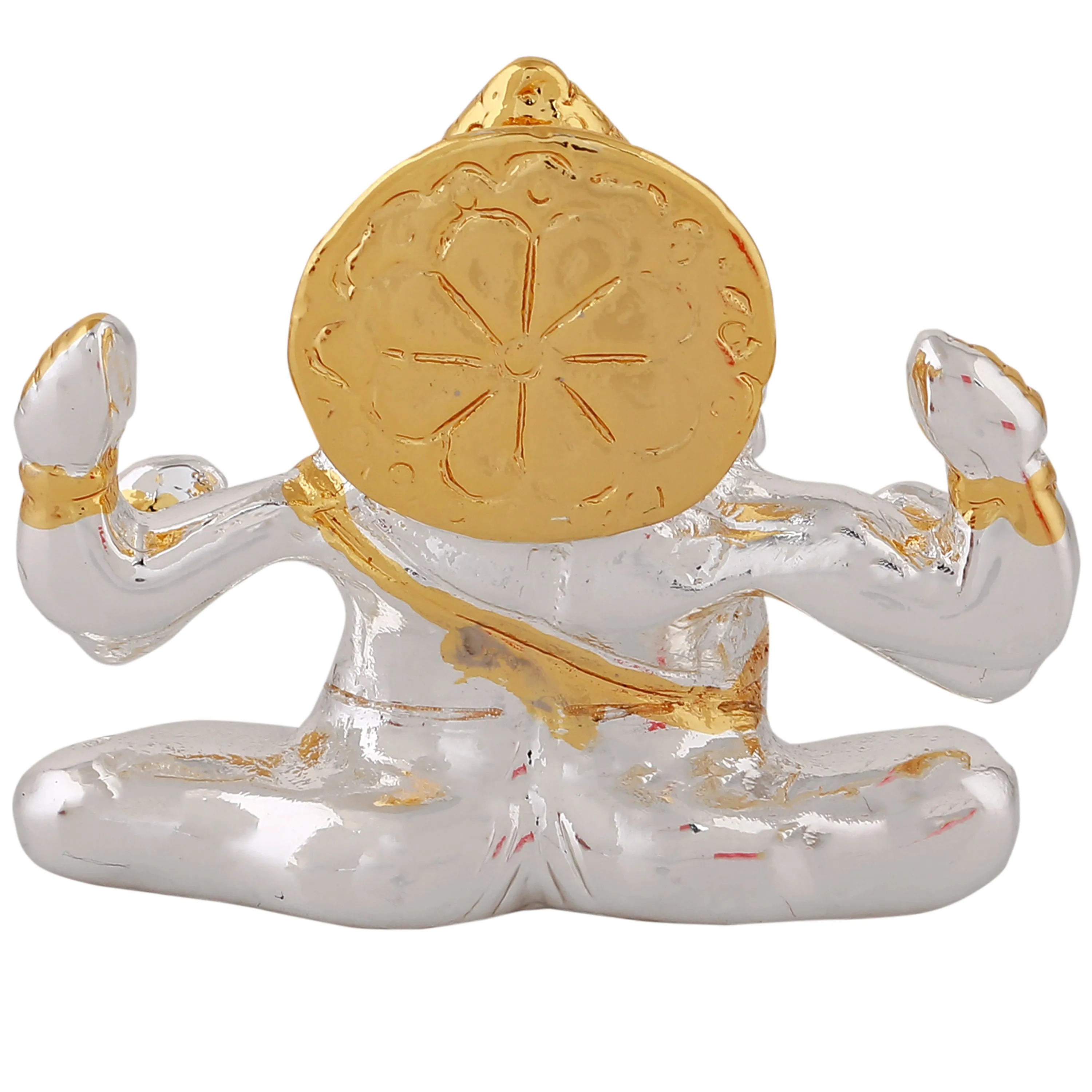 Estele Gold & Rhodium Plated Spiritual Lord Bal Ganesh Idol for Gifts & House Warming/Home/Office Decors.