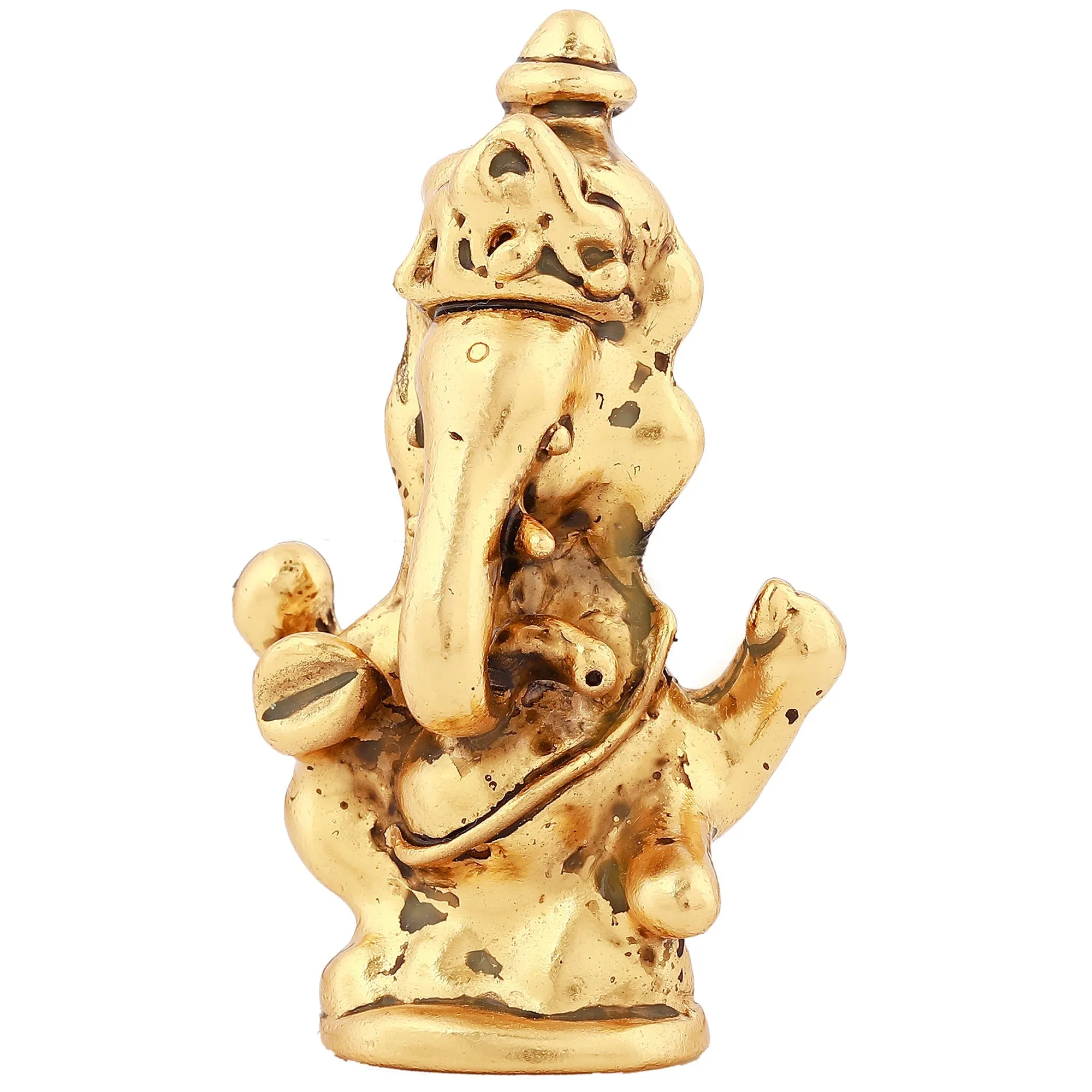 Estele Gold Plated Antique Spiritual Lord Ganesh Idol for Gifts & House Warming/Home/Office Decors.