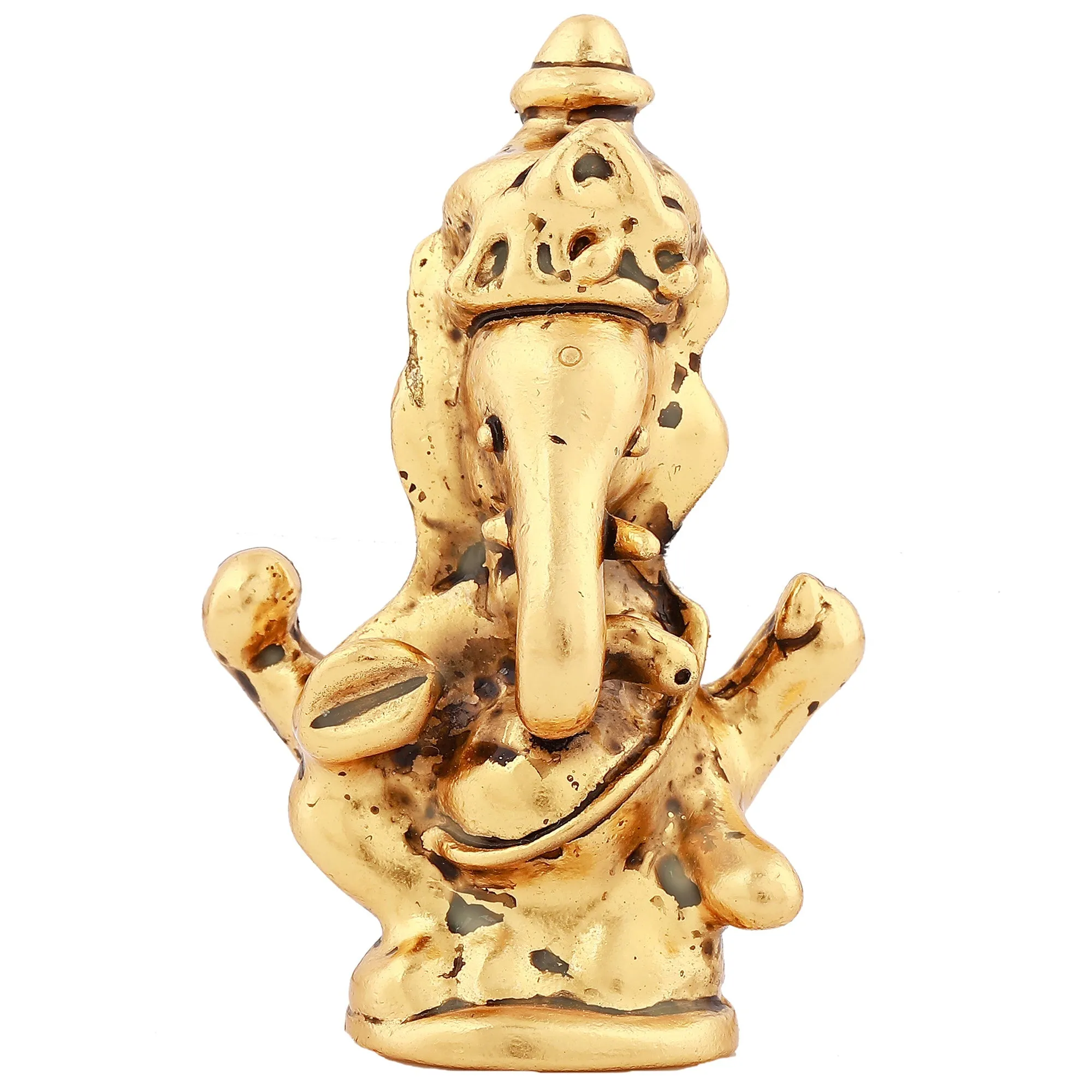 Estele Gold Plated Antique Spiritual Lord Ganesh Idol for Gifts & House Warming/Home/Office Decors.