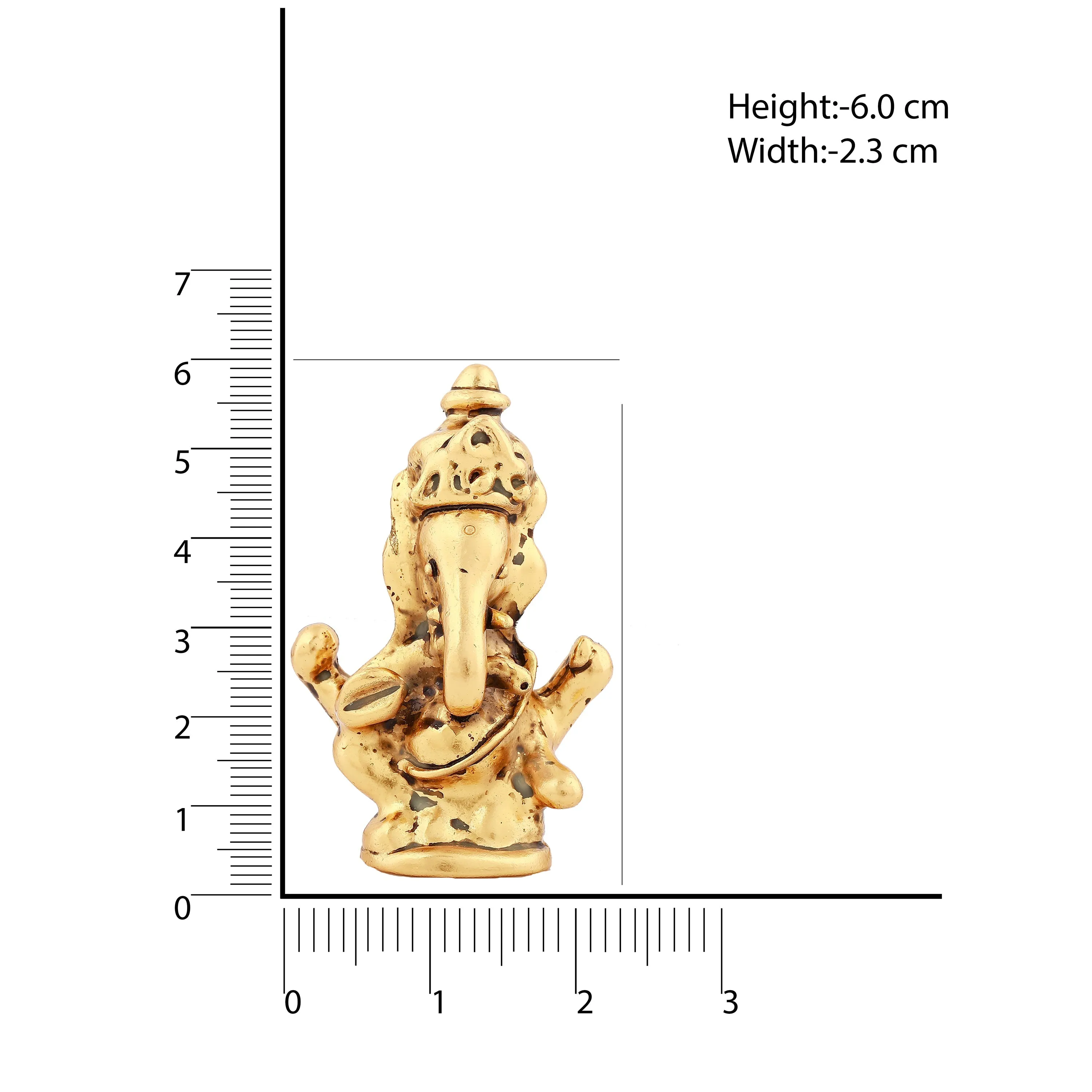 Estele Gold Plated Antique Spiritual Lord Ganesh Idol for Gifts & House Warming/Home/Office Decors.