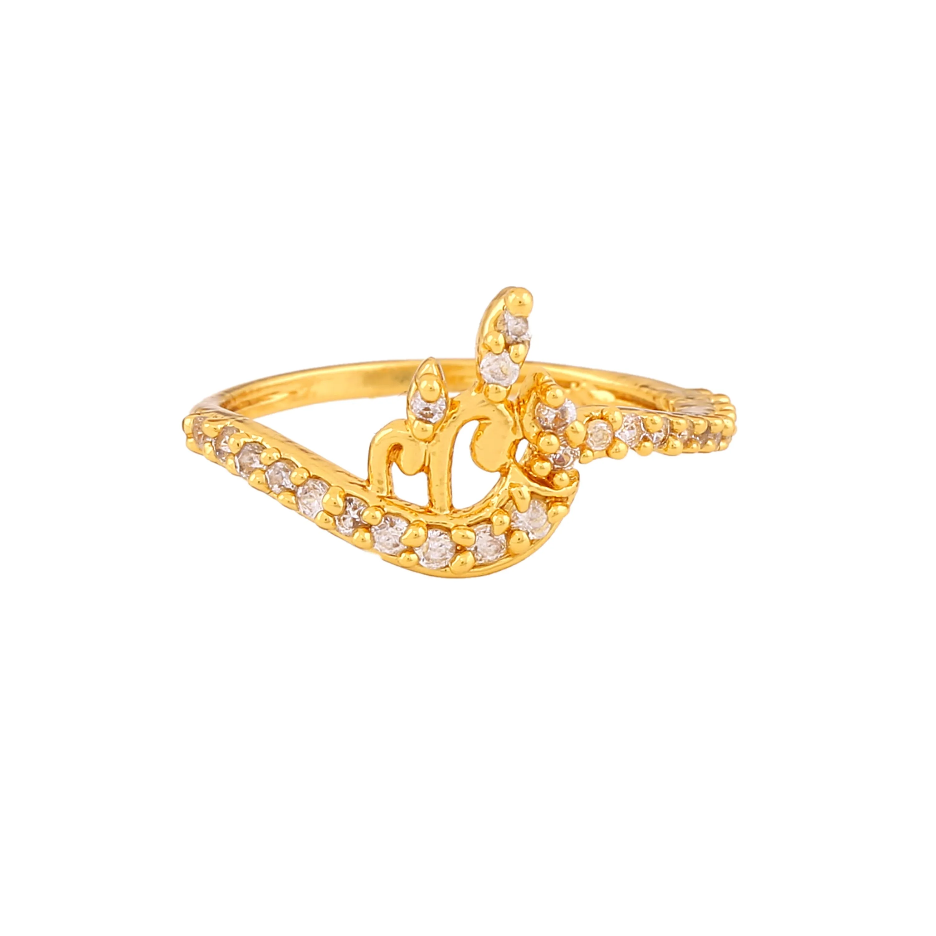 Estele Gold Plated CZ Beautiful Ring for Women