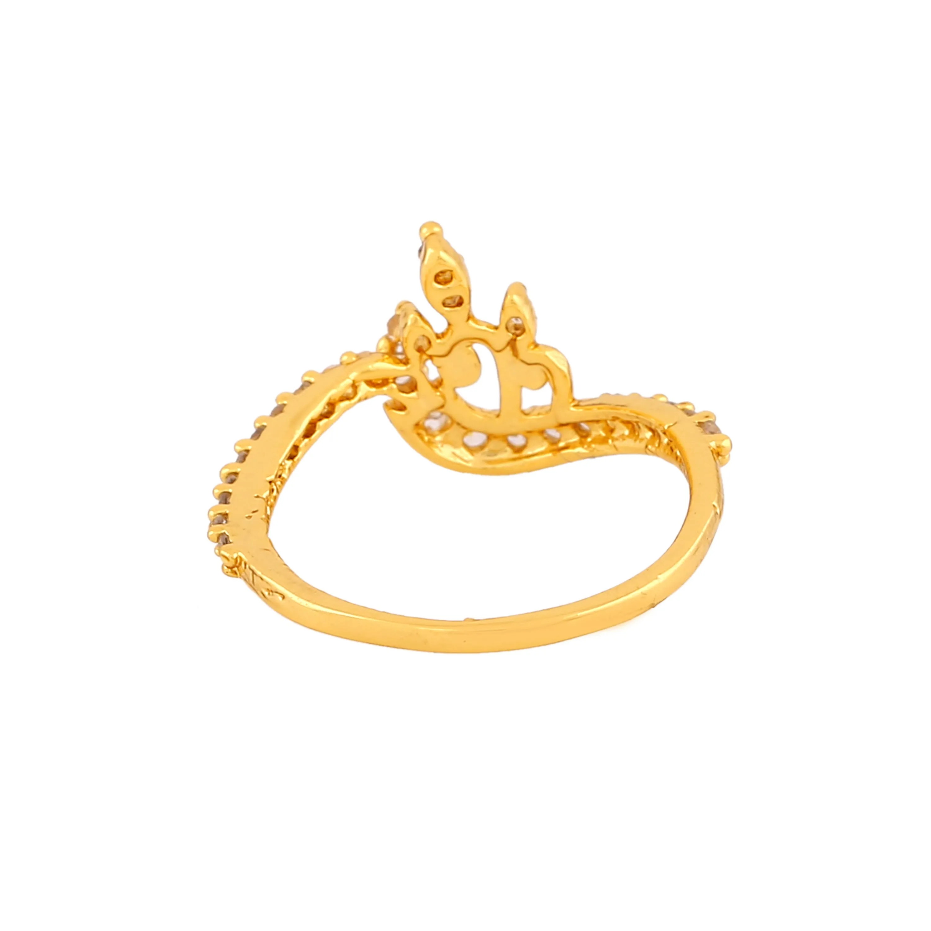 Estele Gold Plated CZ Beautiful Ring for Women