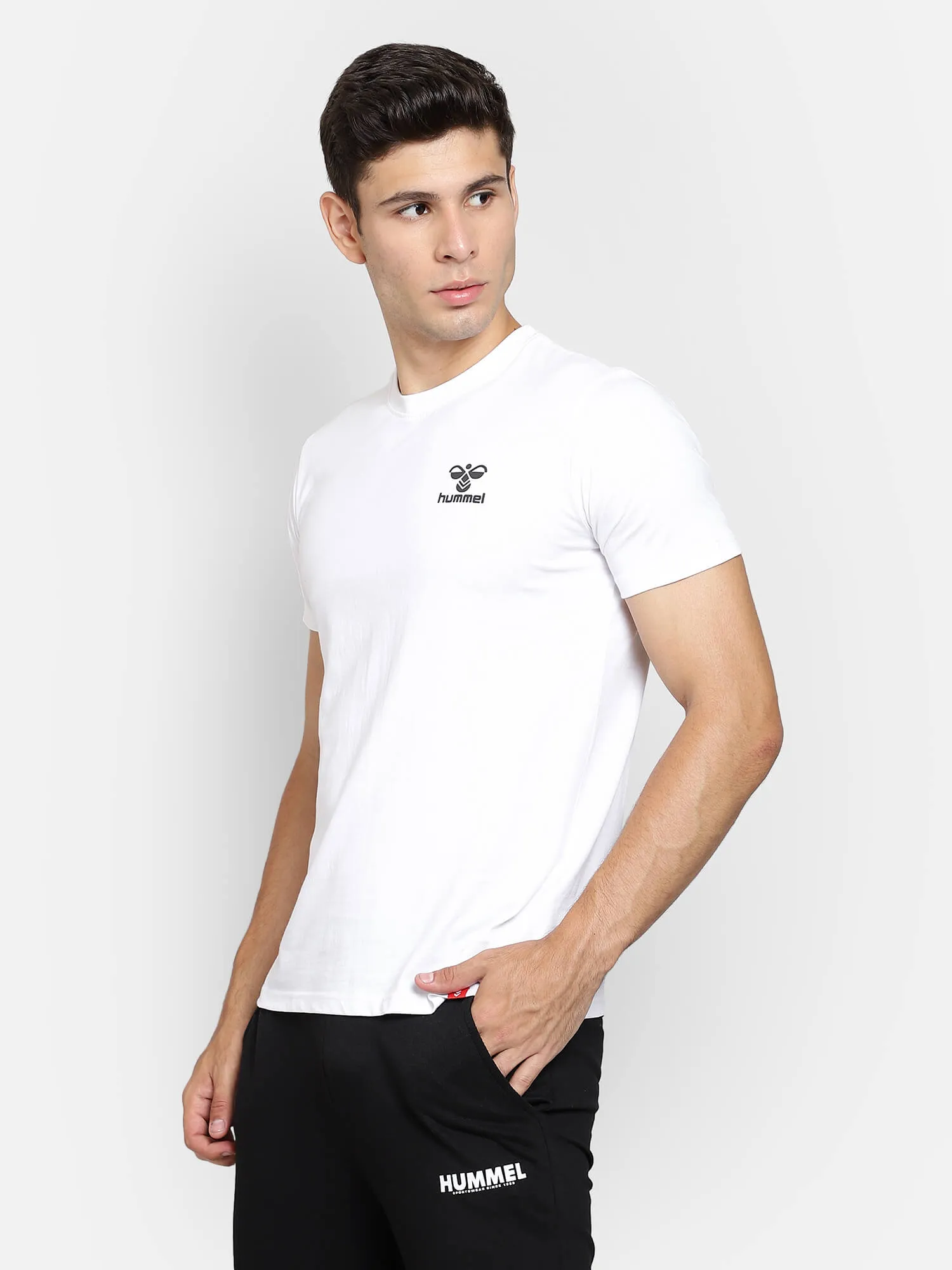 Evel Men Cotton White T-Shirt