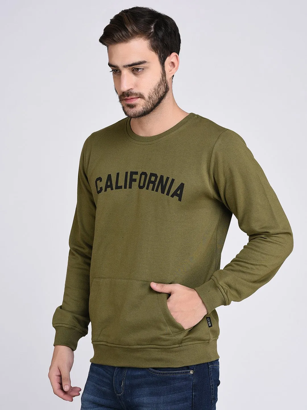 Fleece CALIFORNIA Printed Sweatshirt-Full