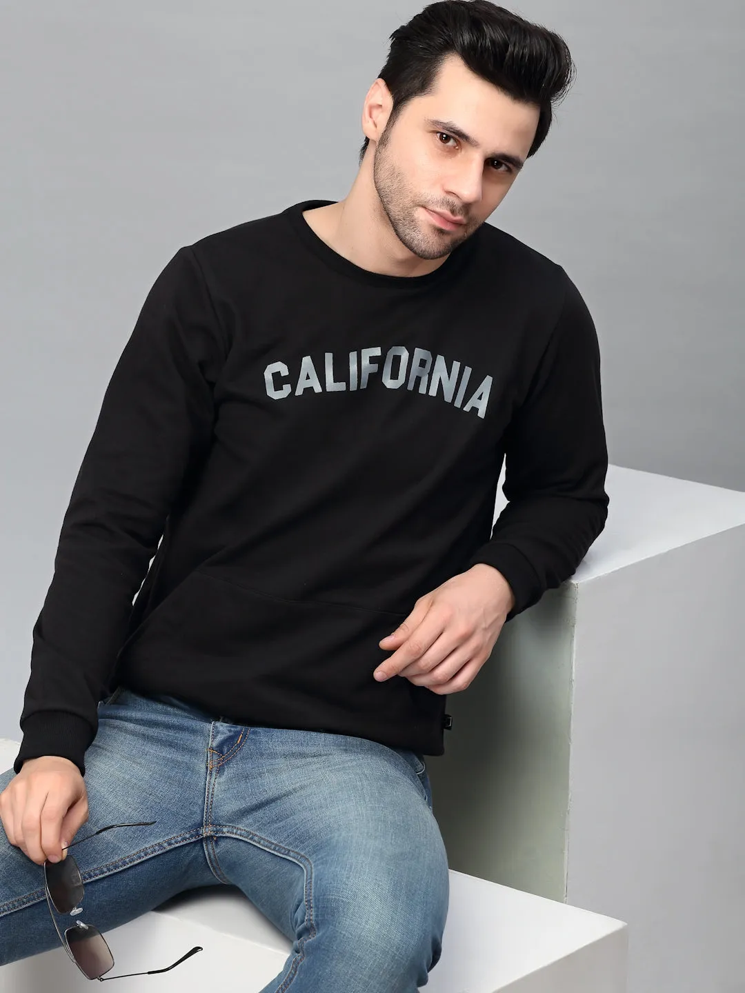 Fleece CALIFORNIA Printed Sweatshirt-Full