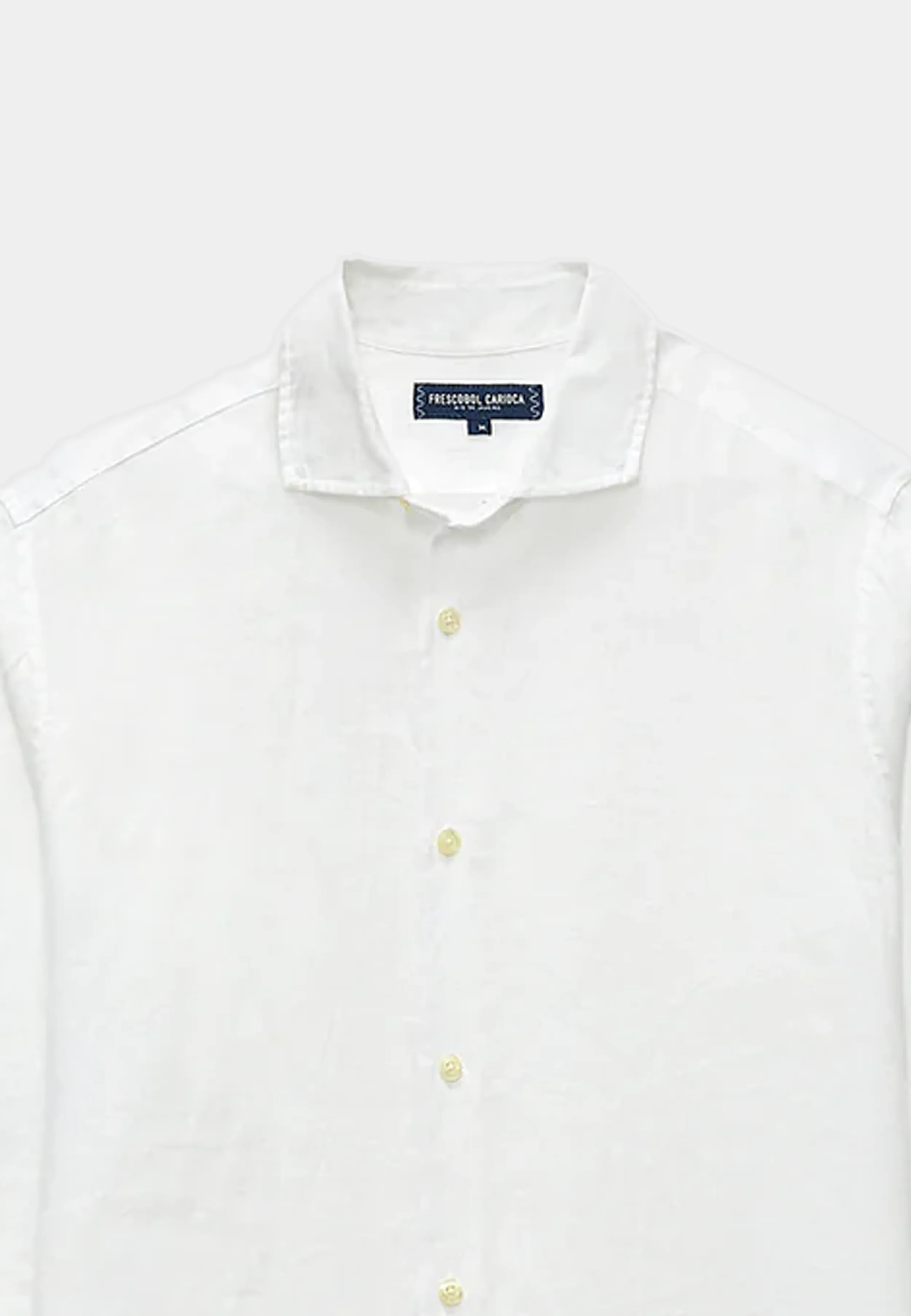 Frescobol Antonio Linen Shirt White