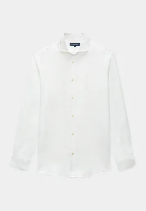 Frescobol Antonio Linen Shirt White