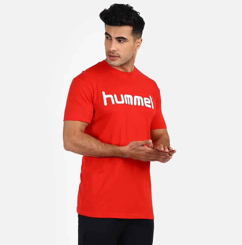 Go Men Cotton Red Logo T-Shirt