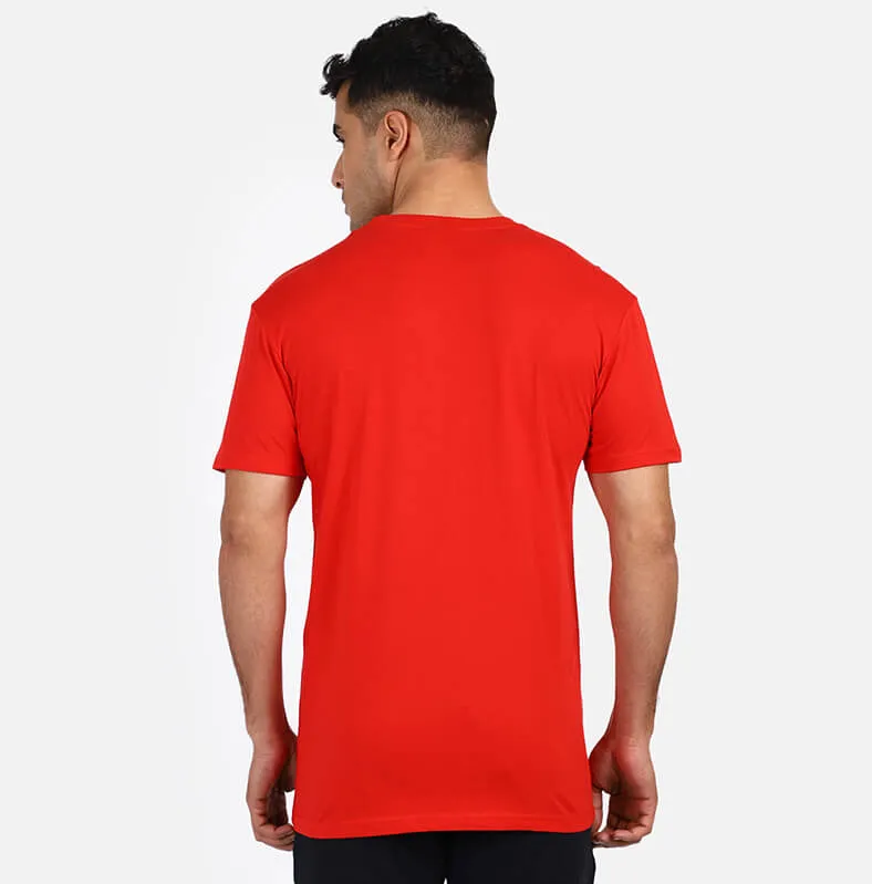 Go Men Cotton Red Logo T-Shirt