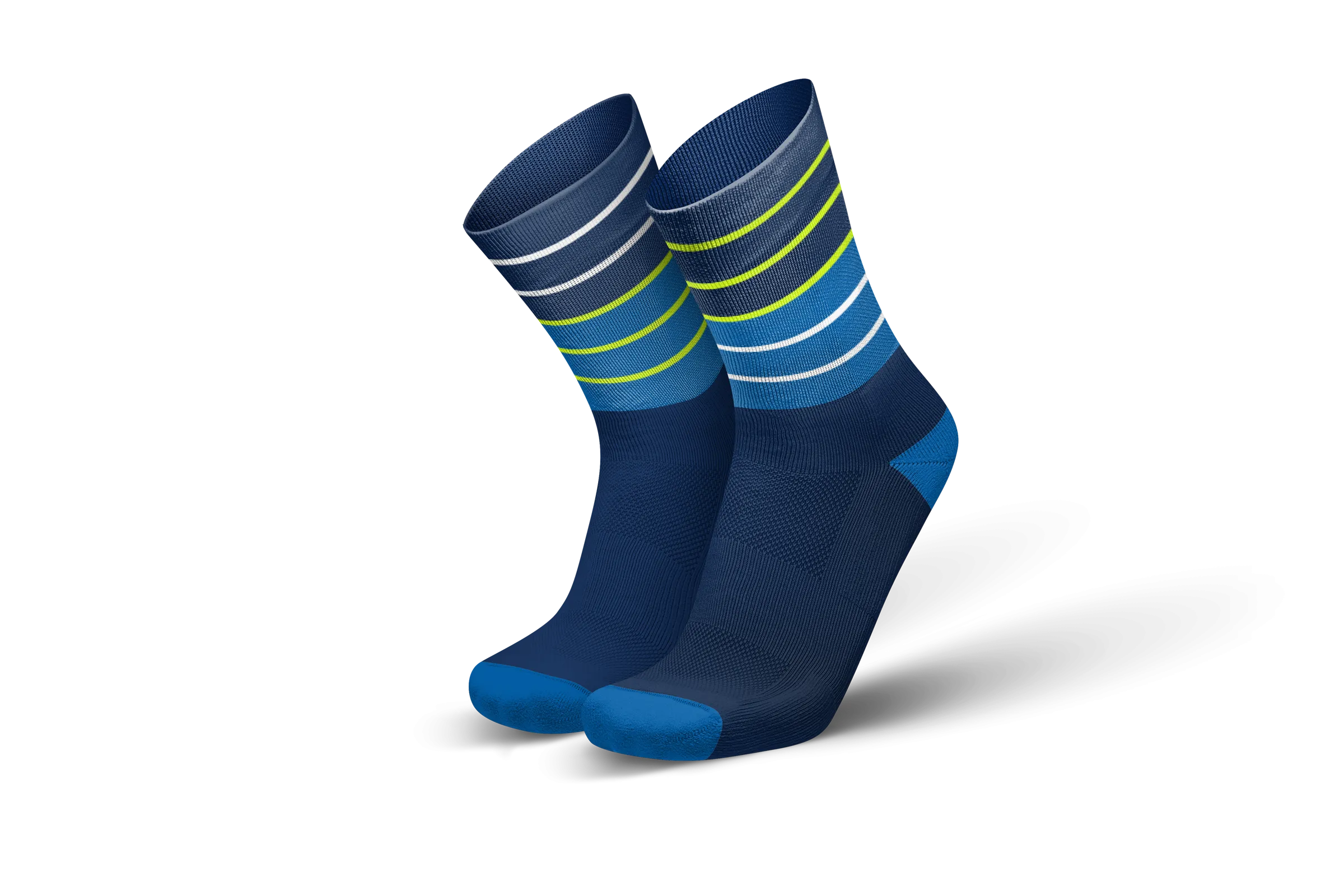 INCYLENCE Running Lines Blue Canary Long Sock