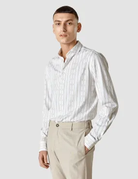 Lightweight Classic Shirt Earth Stripe Slim