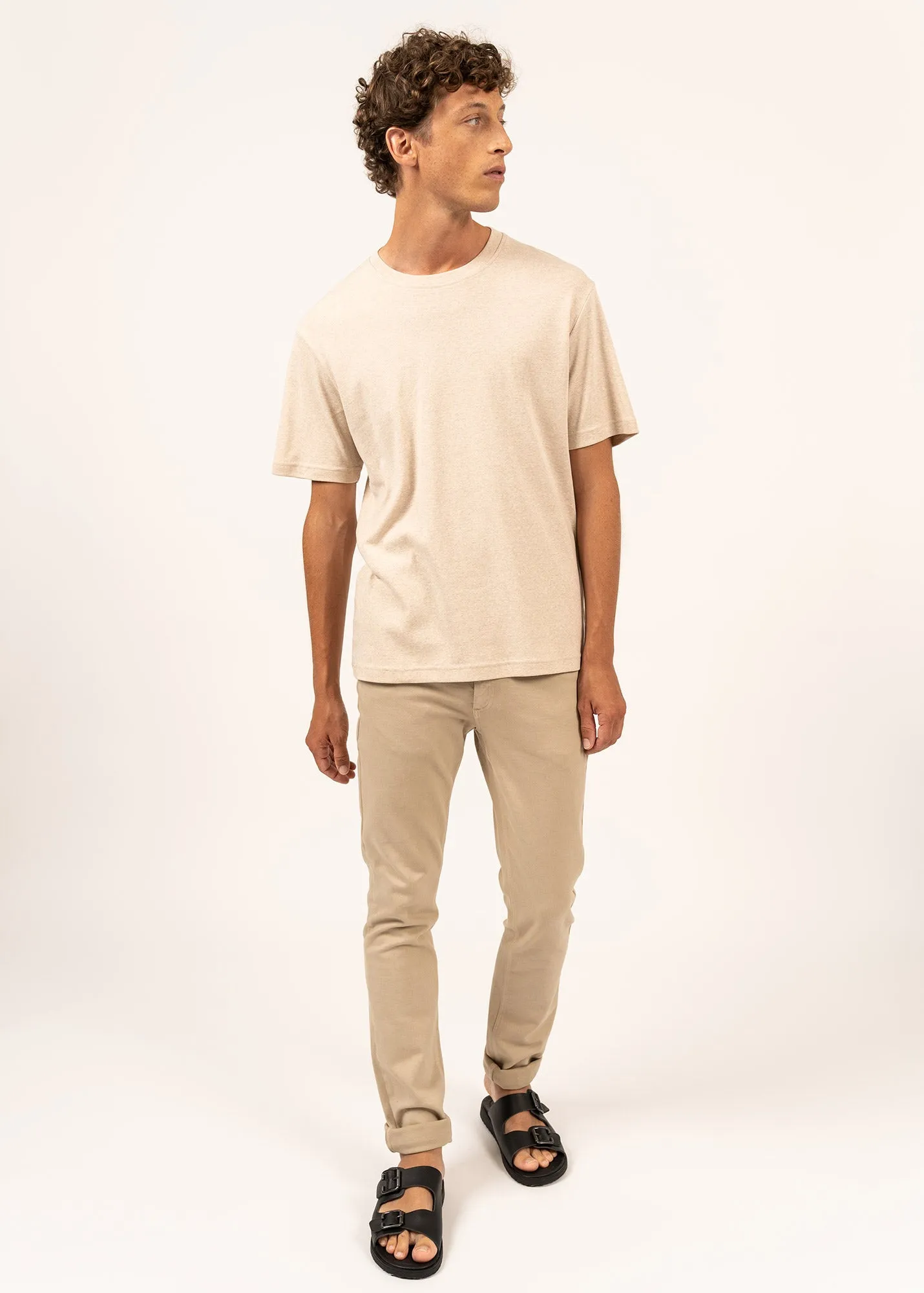 Lumio short sleeves t-shirt - round neck, in cotton (NATUREL)