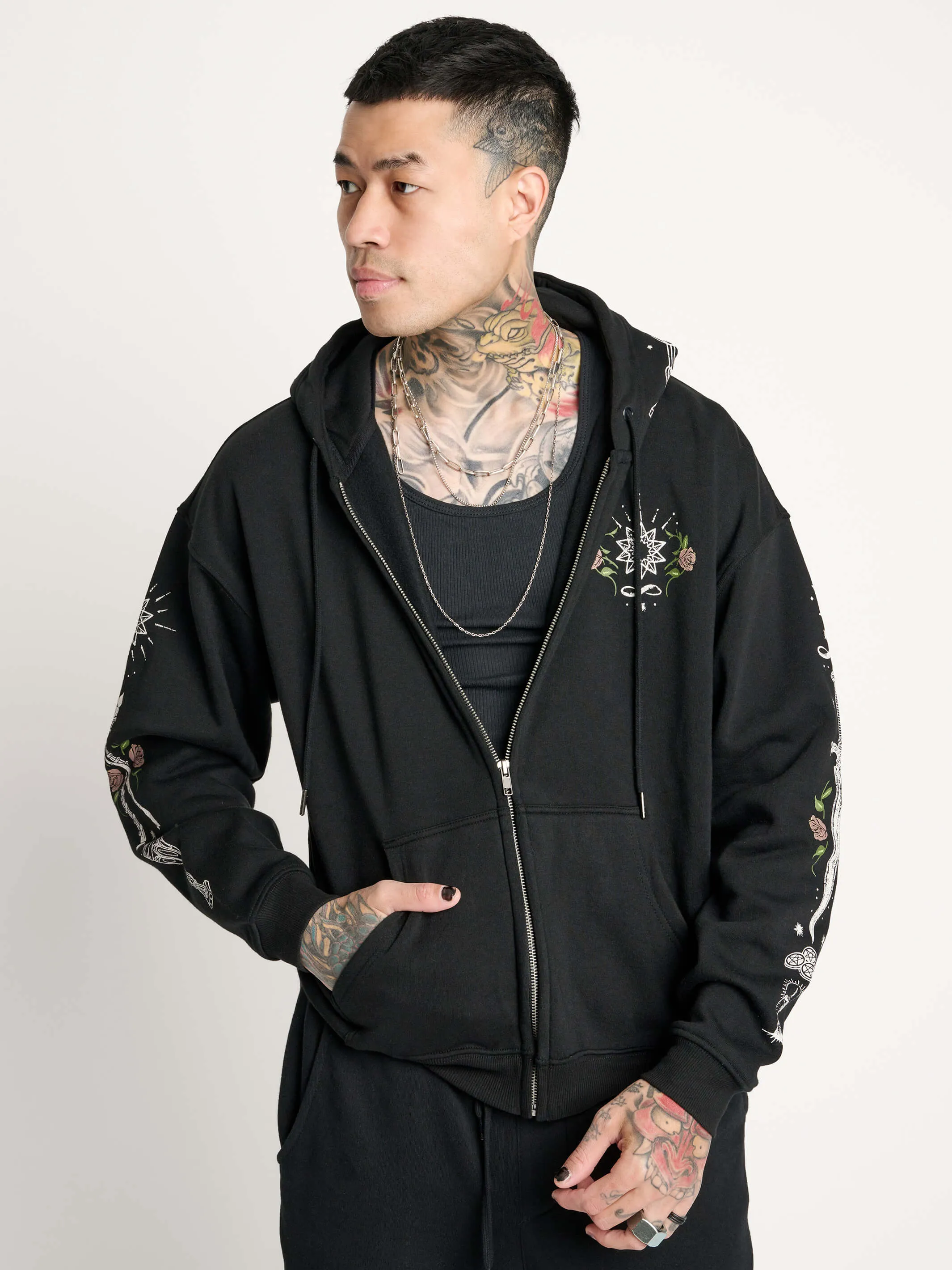 Magician Tarot Zip Up Hoodie