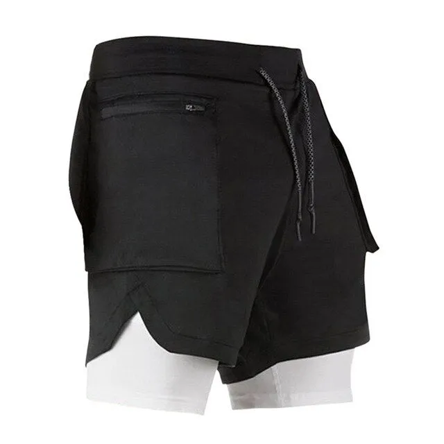 Men 2 In 1 Sport Shorts