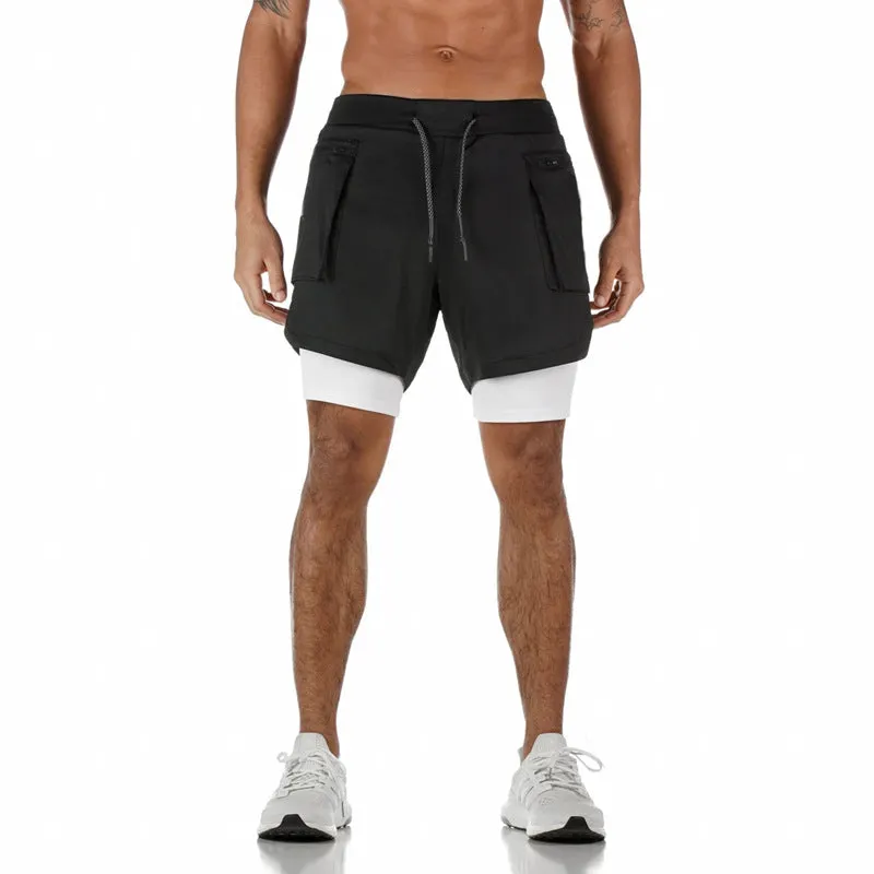 Men 2 In 1 Sport Shorts