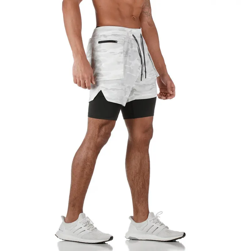 Men 2 In 1 Sport Shorts