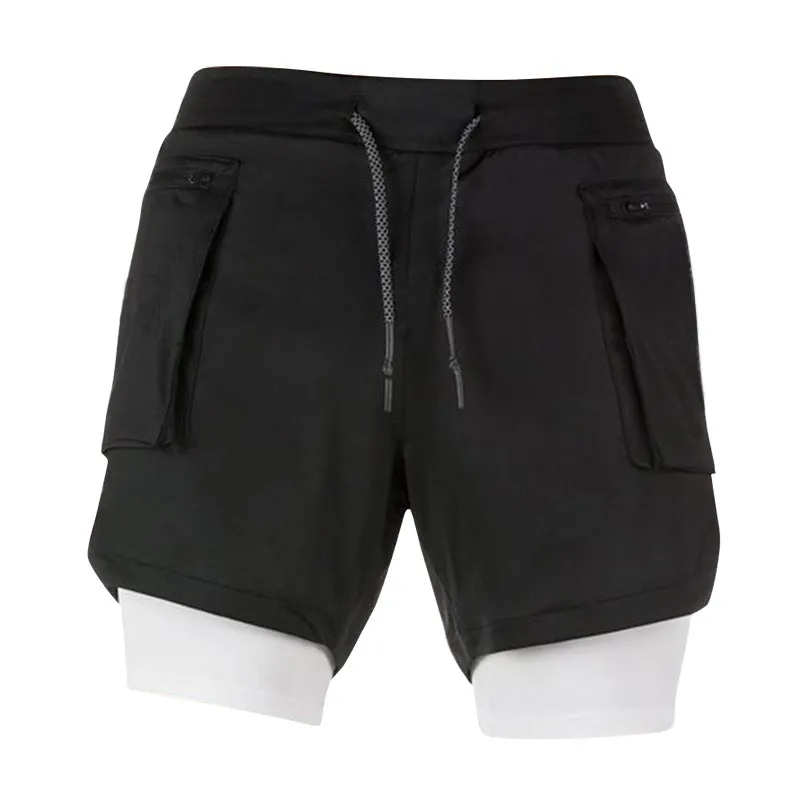 Men 2 In 1 Sport Shorts