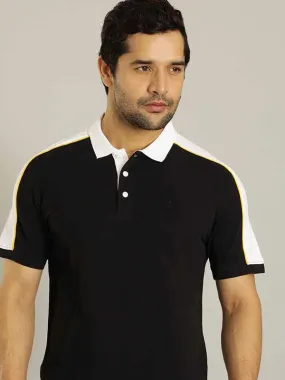 Men Color Block Polo T-Shirt