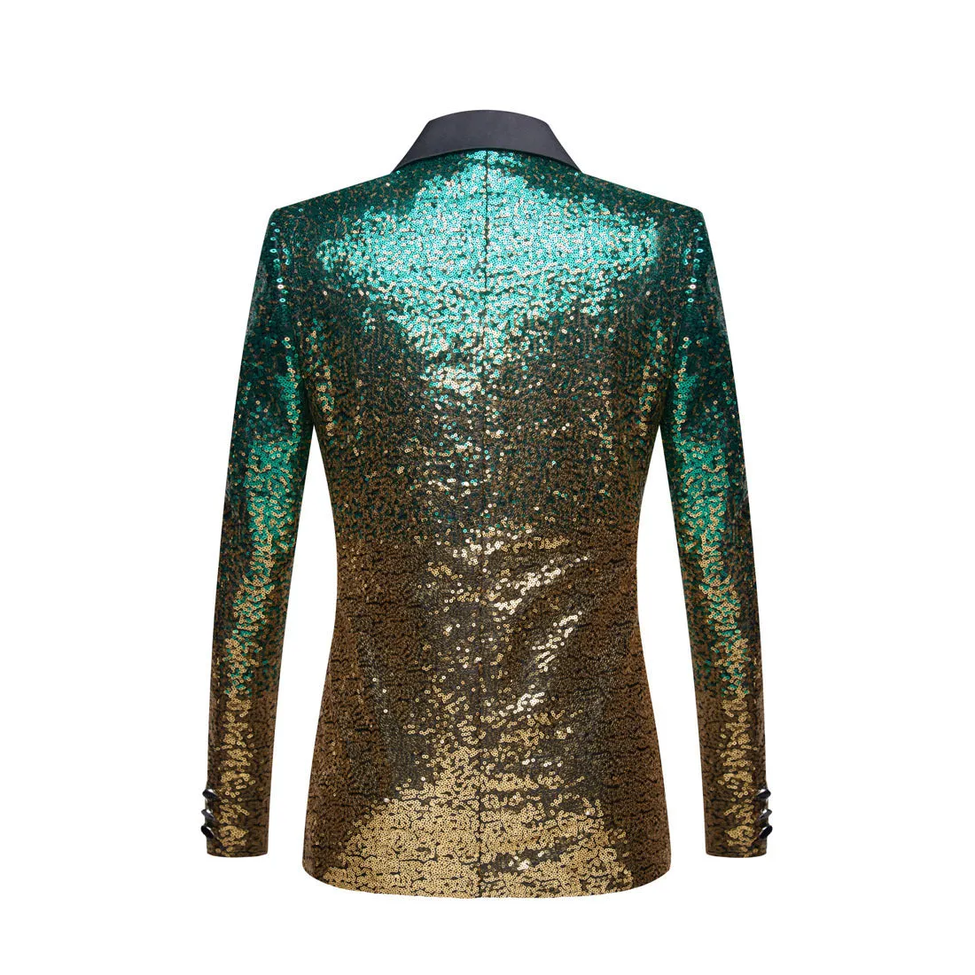 Men Fashion Gradual Change Color Sequins Suit Jacket| A102