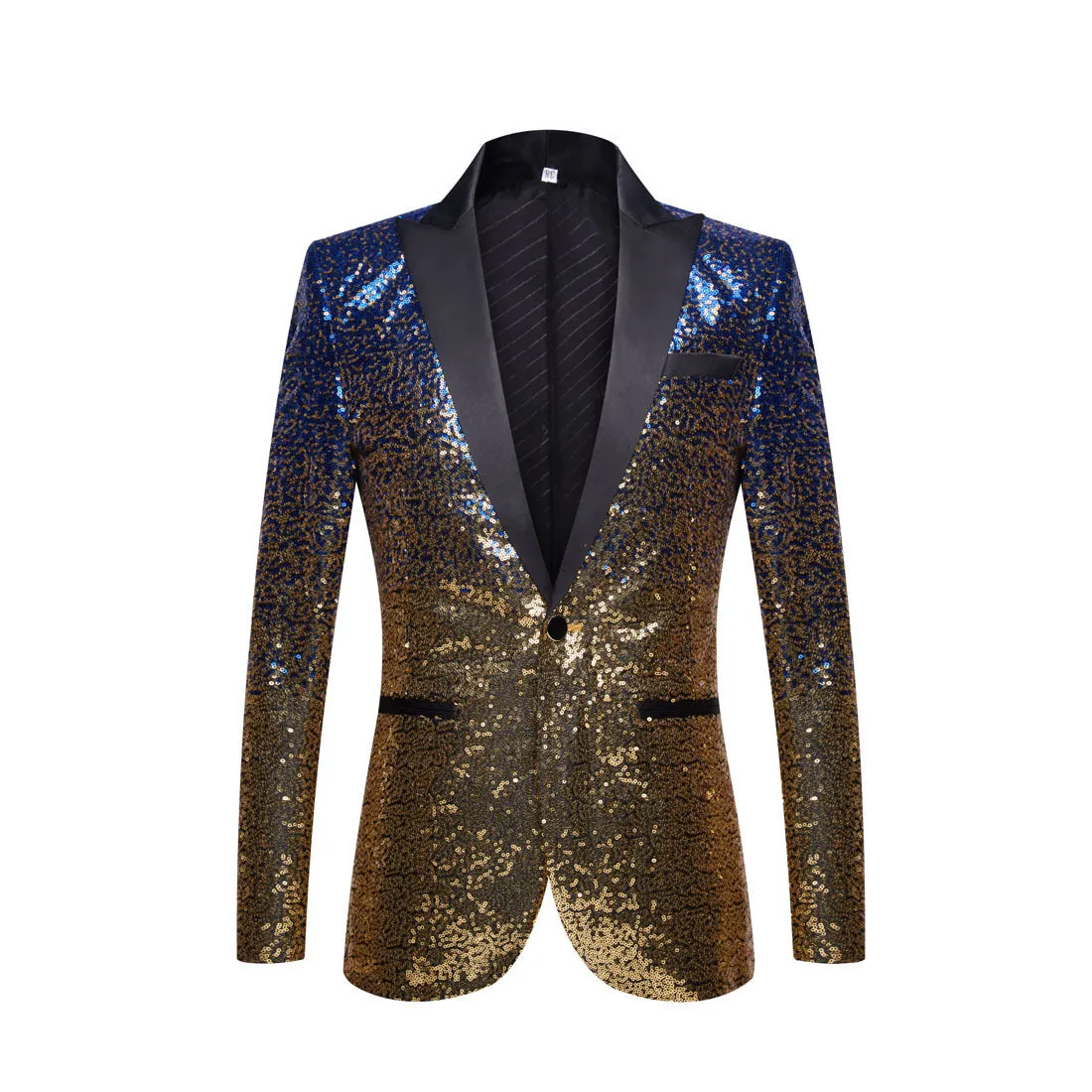 Men Fashion Gradual Change Color Sequins Suit Jacket| A102