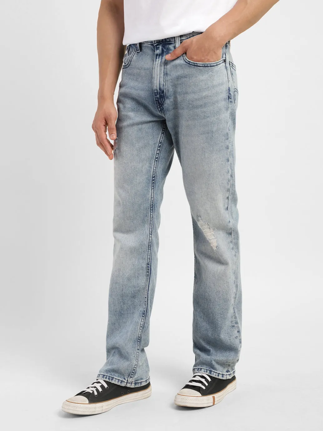 Men's 527 Blue Slim Bootcut Fit Jeans