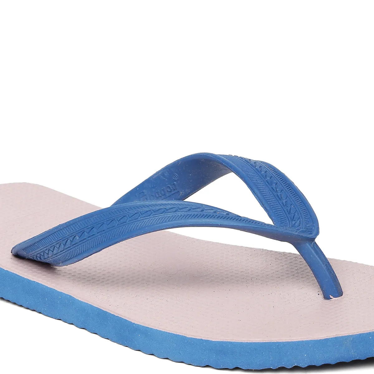 Men's Blue Rubber Based Flip-Flops