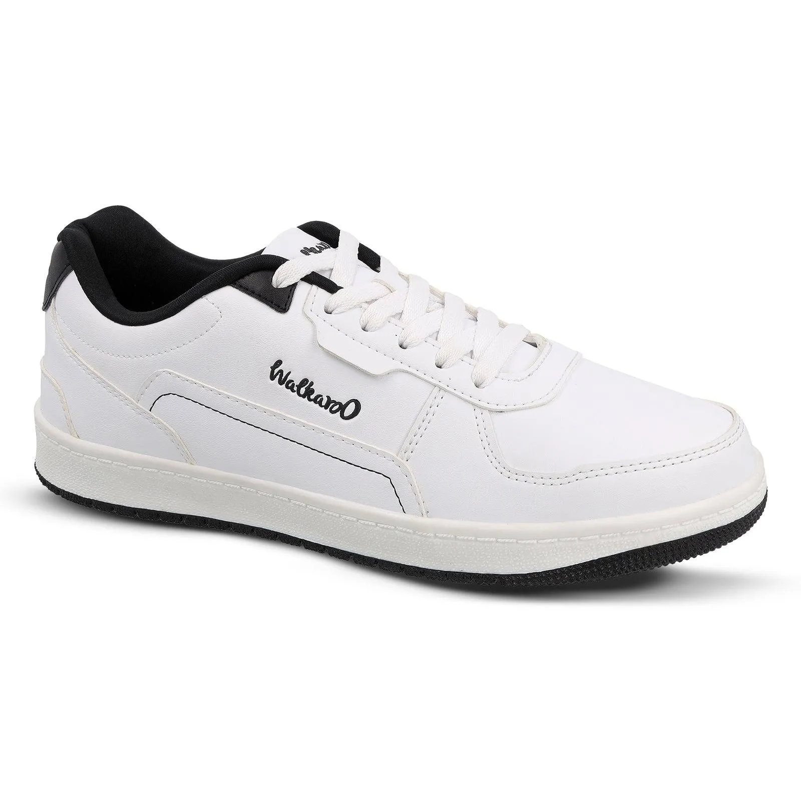 Mens White and Black Casual Sneakers - Model WY3461