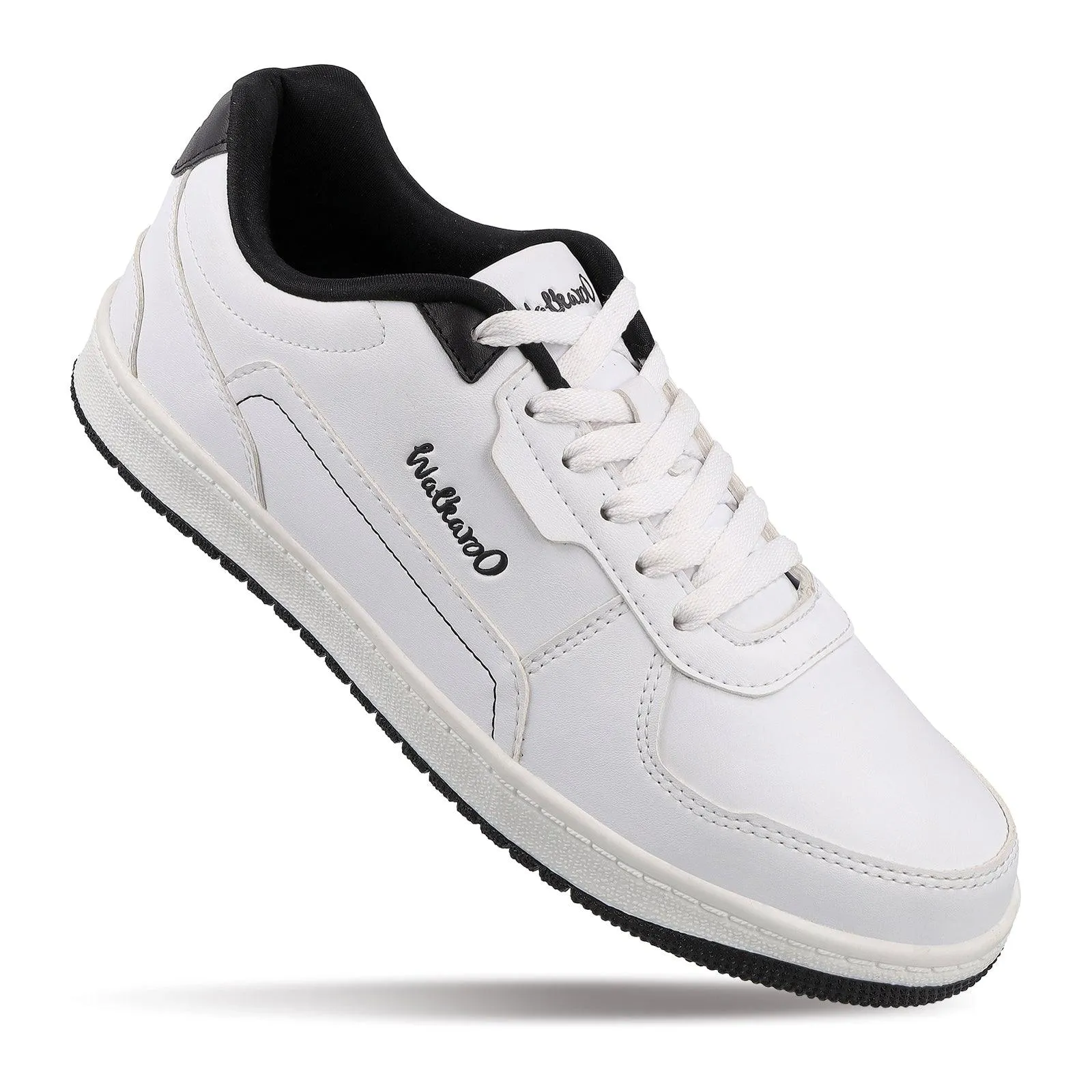 Mens White and Black Casual Sneakers - Model WY3461