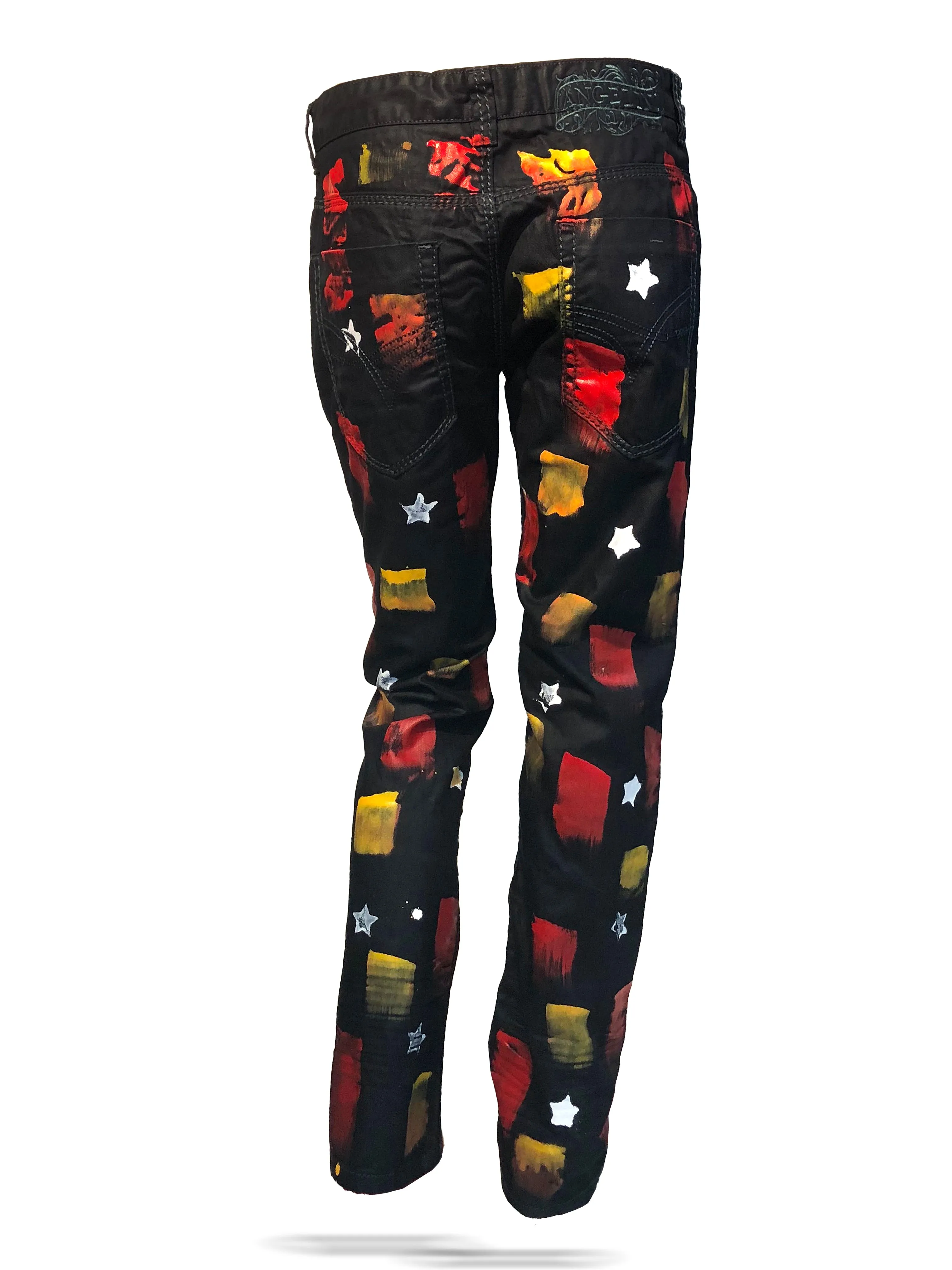 Men's Jeans - Hand painted Jeans - Star