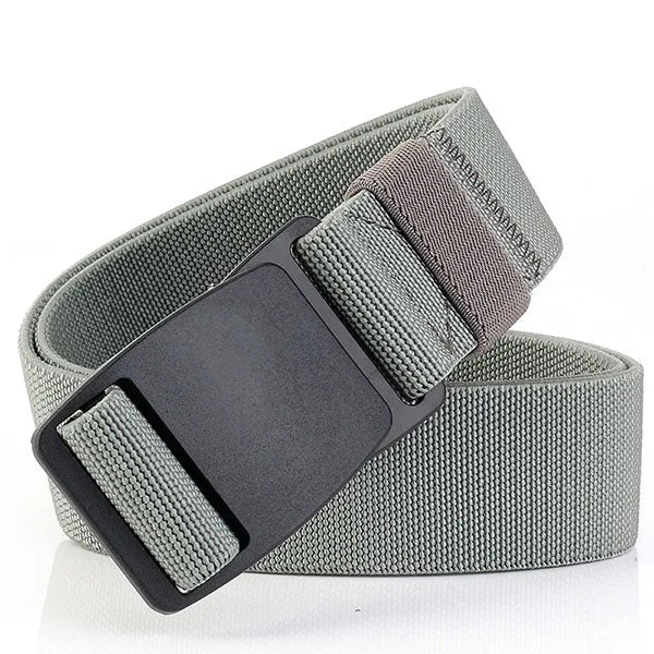 Military Style Thicken Canvas Plastic Buckle Elastic Belt