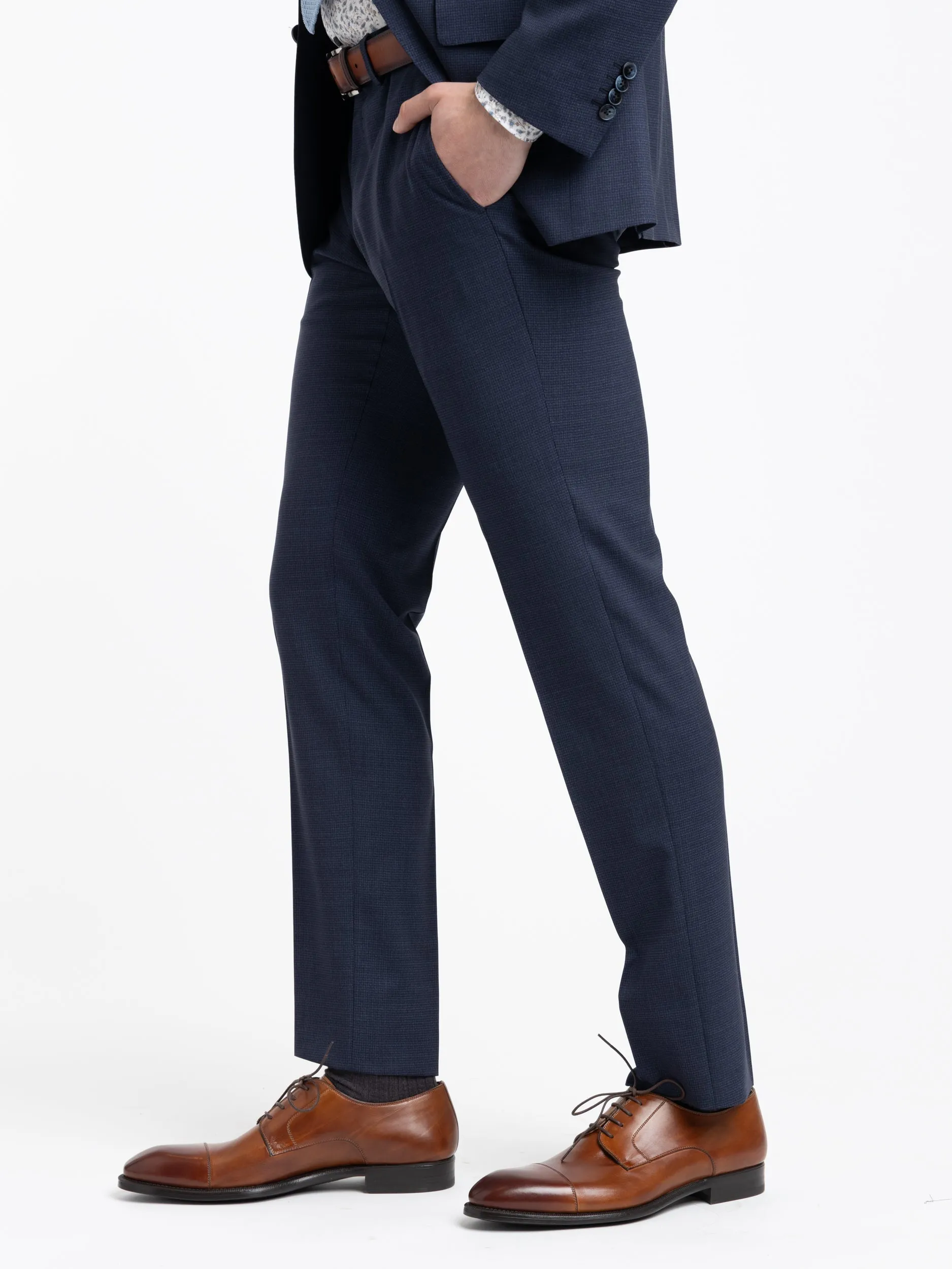 Navy Twill Wool Suit