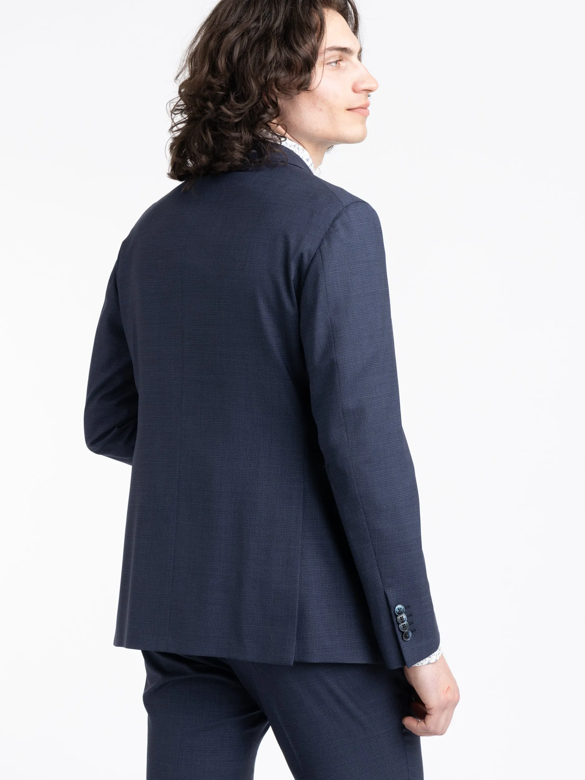 Navy Twill Wool Suit