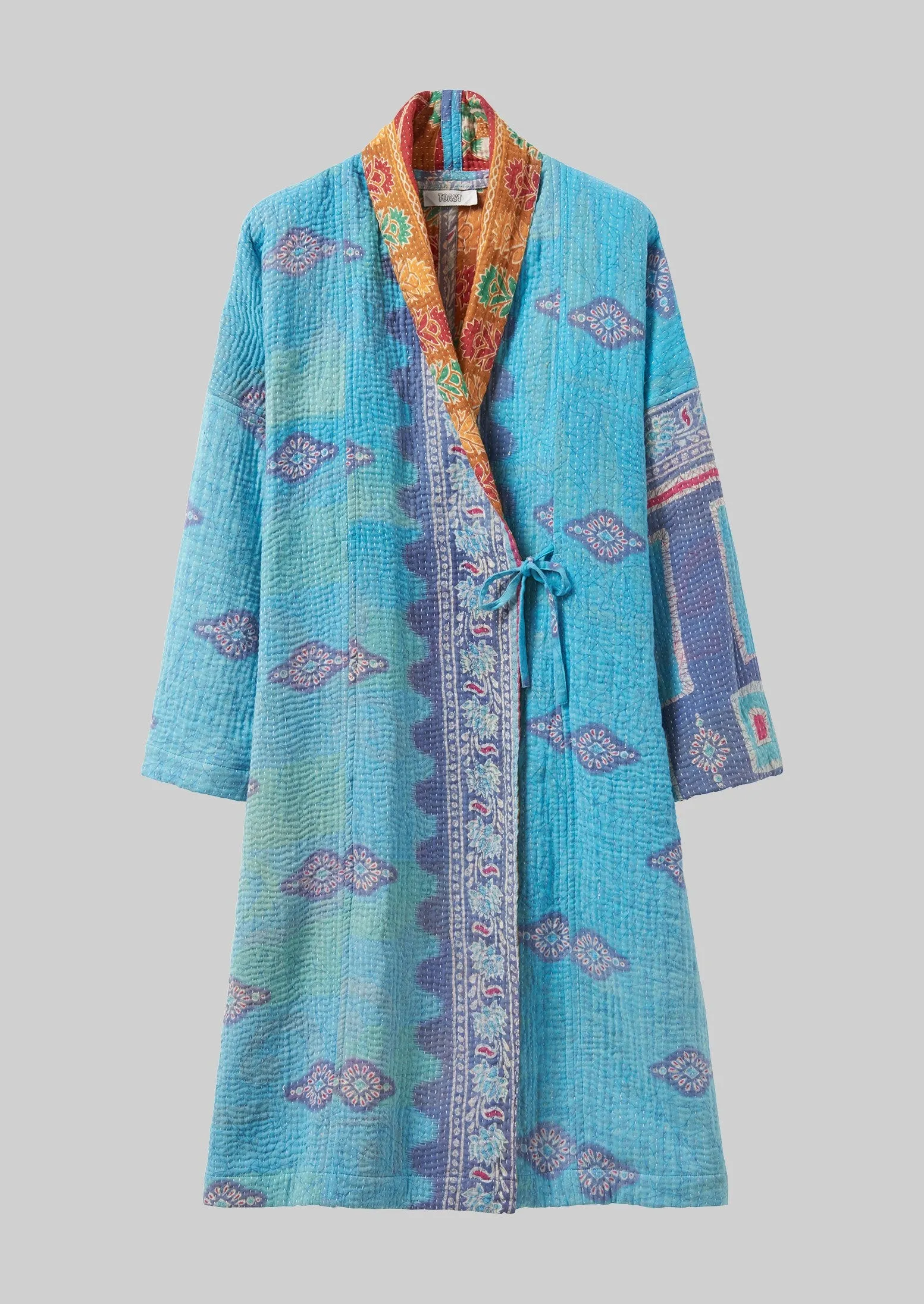 Repurposed Kantha Coat | Blues