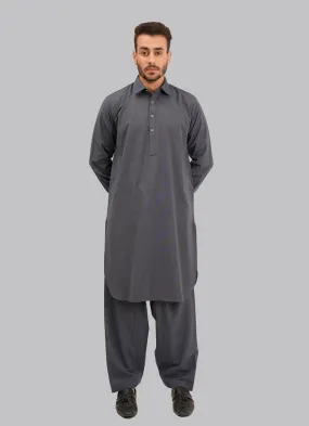 Shalwar Kameez - Kashghar Grey Textured