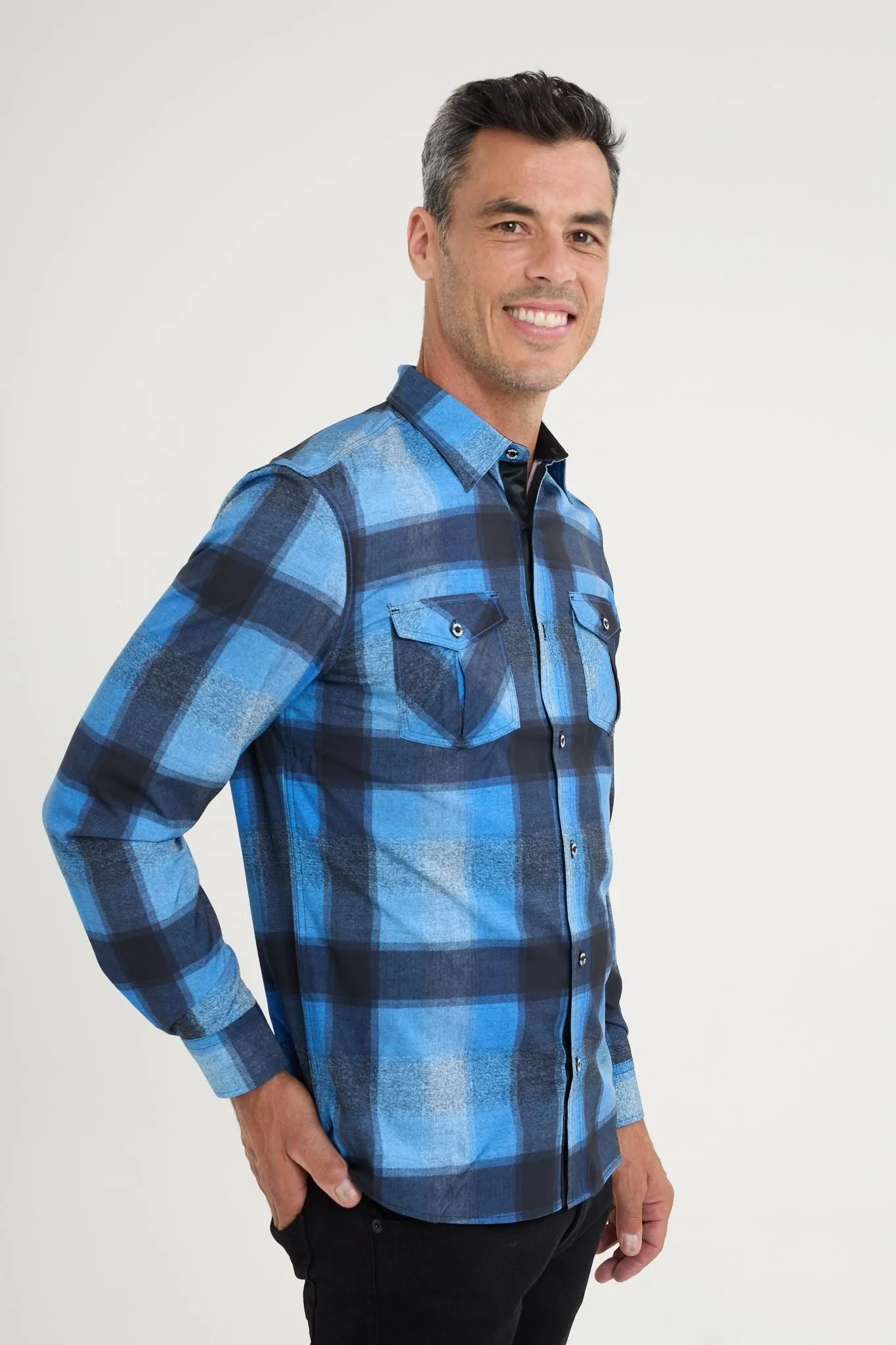 Stretch Plaid Shirt