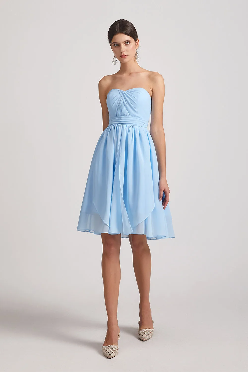 Sweetheart Convertible Short Chiffon Bridesmaid Dresses (AF0159)