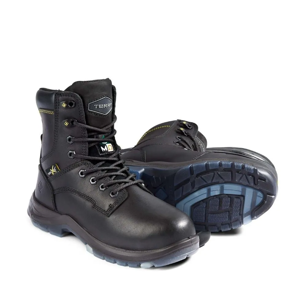 Terra Brenn Women's 8" Composite Toe Work Boot With Metguard TR0A4NRDBLK - Black