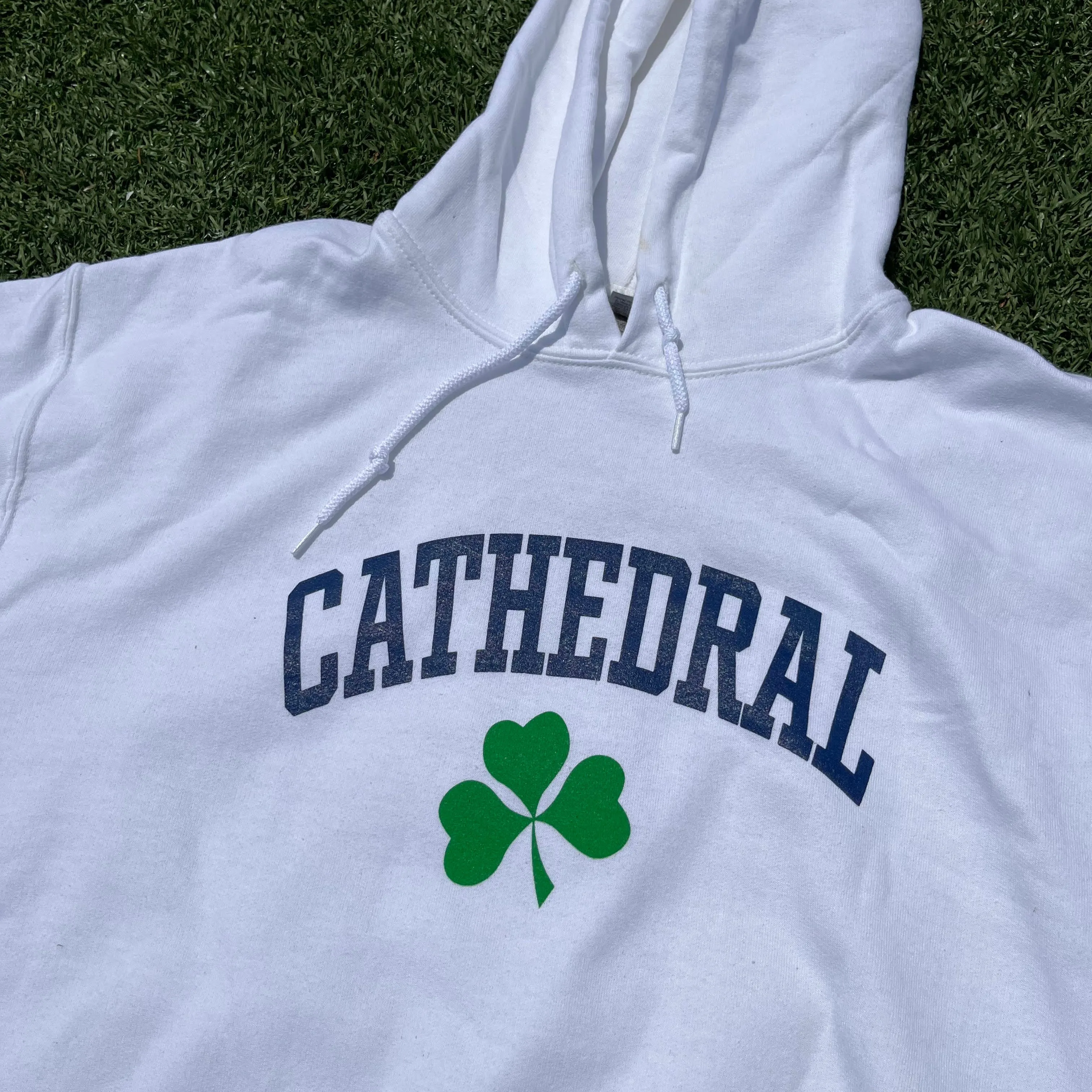 White Shamrock Spirit Wear Hoodie