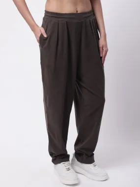 Women Dark Green Viscose Pants