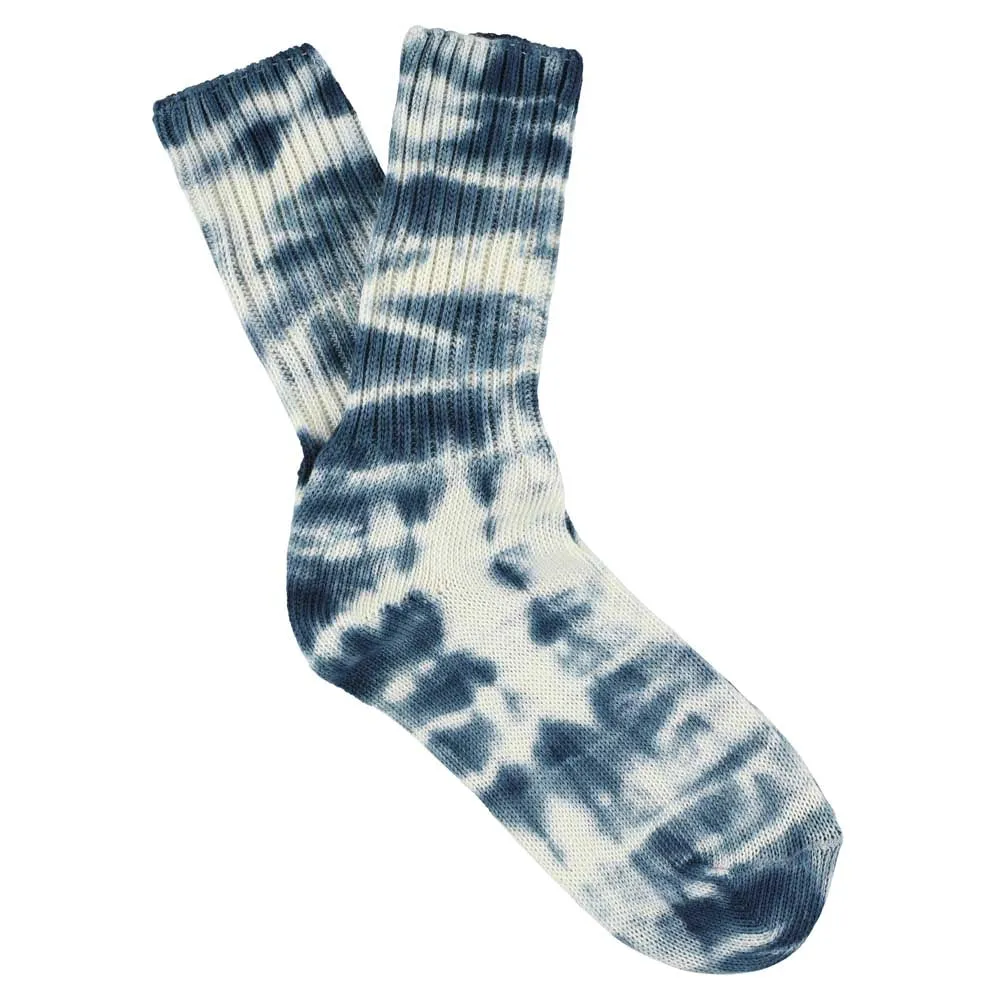 Women Tie Dye Socks - Off White / Graphite