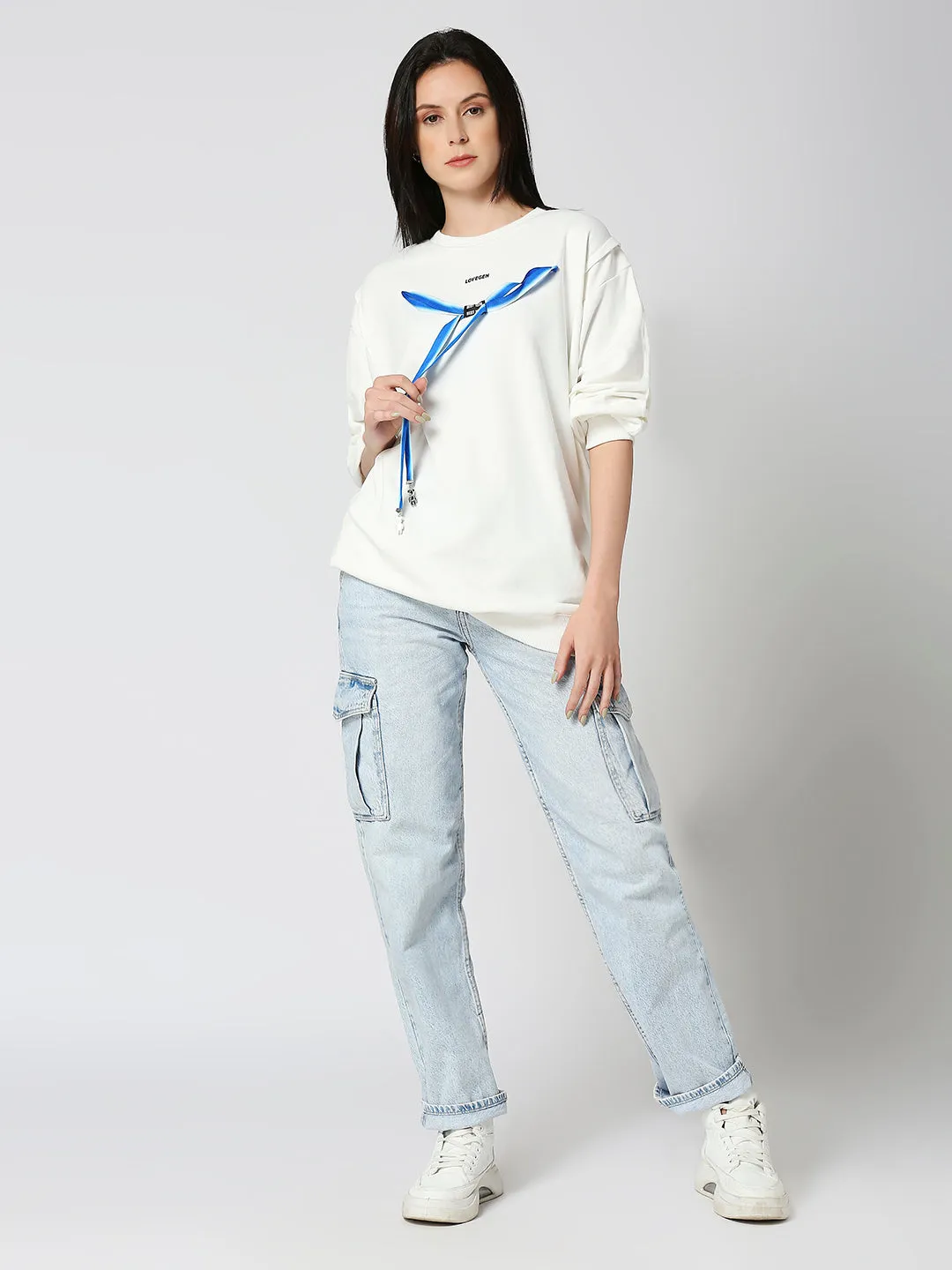 Women’s Blue Relaxed Cargo